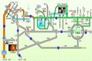 三瓶山と石見銀山の地図