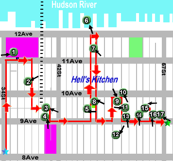 マンハッタンを歩く：「ヘルズ・キッチンHell's Kitchen」