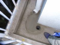 防水工事その１（エポキシ樹脂注入・ＦＲＰ防水）・下地処理