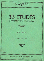 カイザー　ヴァイオリン練習曲　KAYSER 36 ETUDES